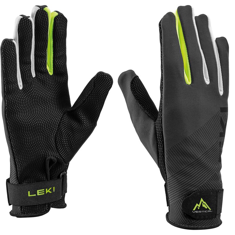 Leki Guide Handschuhe grau-gelb-weiß 